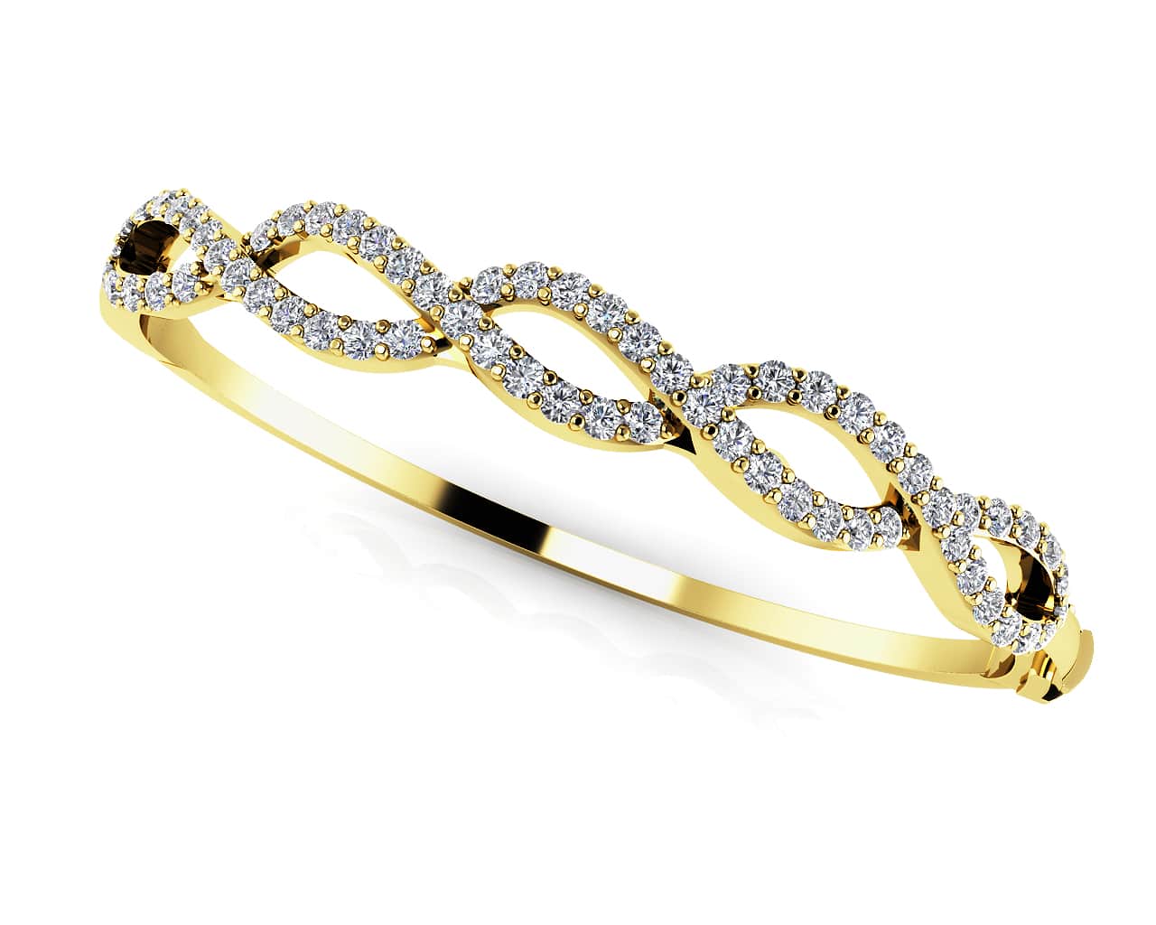 Diamond Woven Rope Bangle Diamond with 2.11 ct.(finished) 2mm - Image 2
