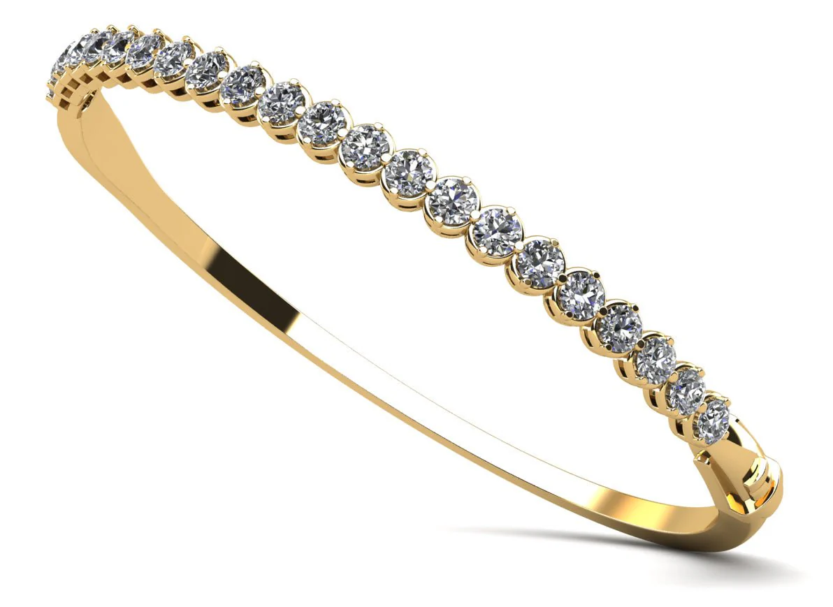 Divinely Dazzling Bangle Lab-Grown Diamond Bracelet with 2.88 ct.(finished) 3.5mm - Image 2