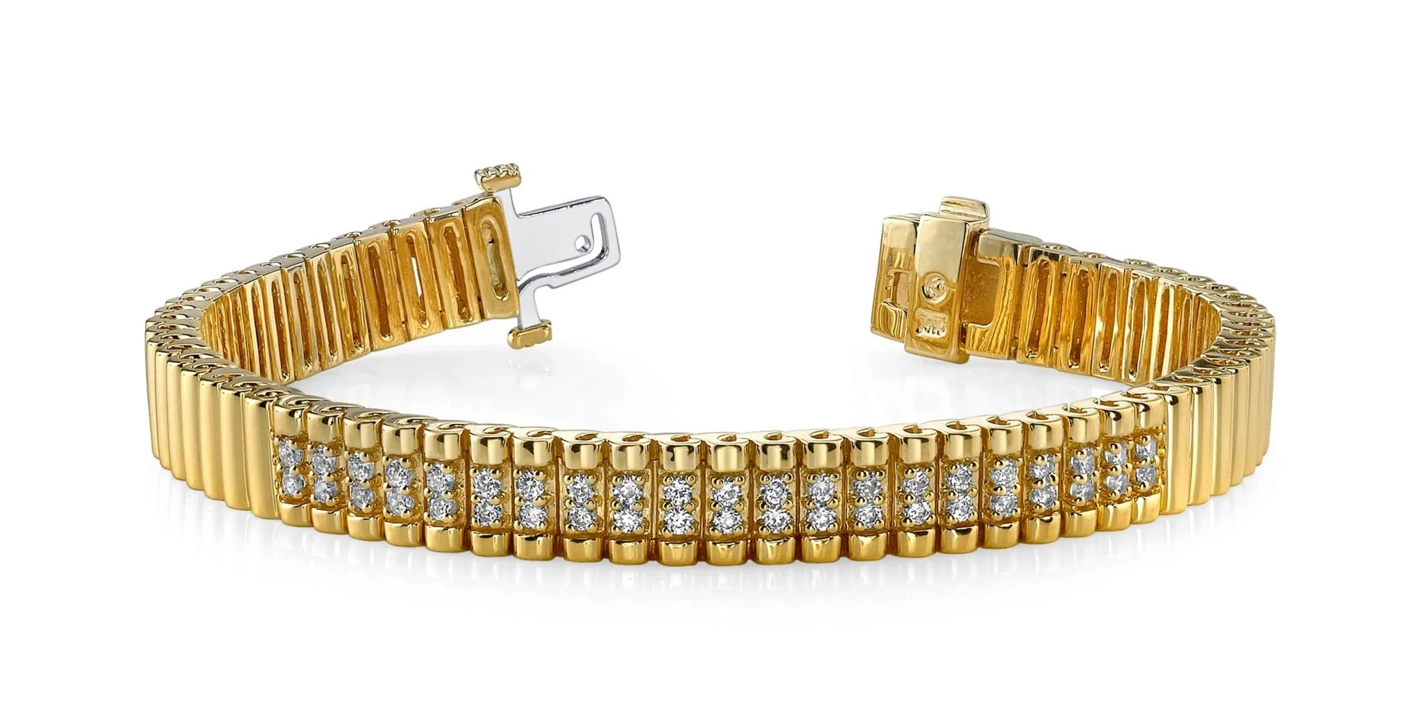Double Center Strand Lab-Grown Diamond Bracelet with 0.97 ct.(finished) 1.75mm - Image 3