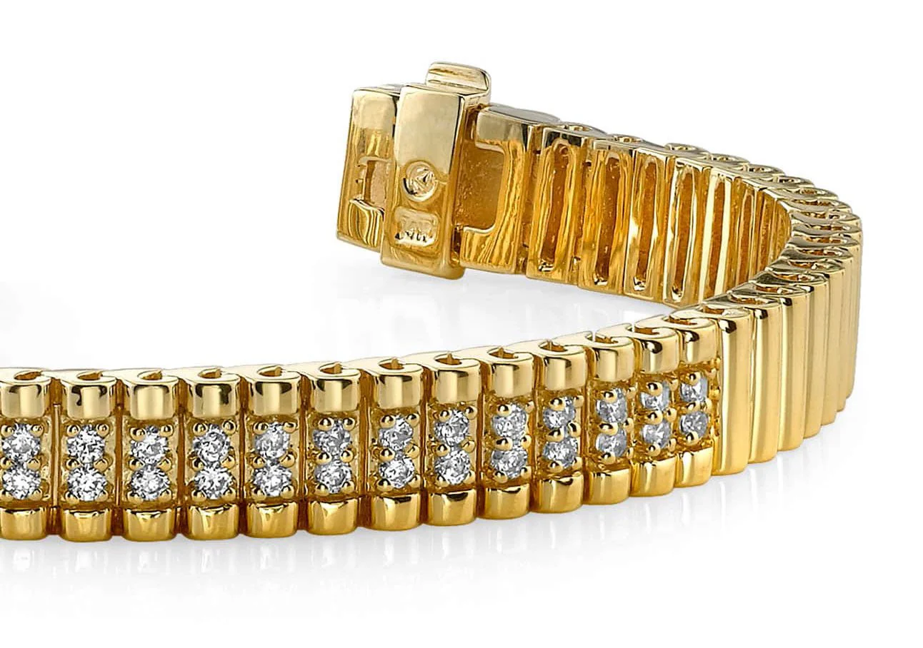 Double Center Strand Lab-Grown Diamond Bracelet with 1.98 ct.(finished) 2.5mm - Image 2
