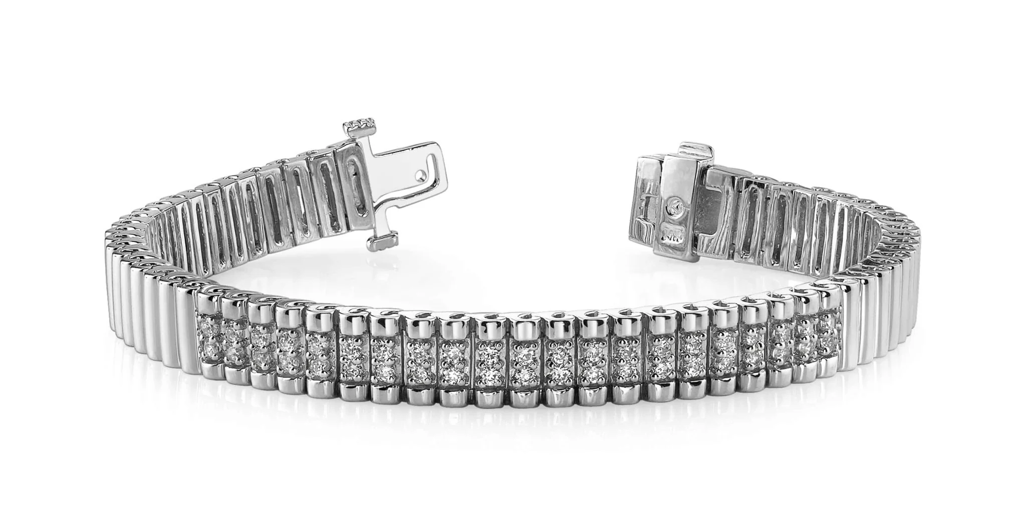 Double Center Strand Lab-Grown Diamond Bracelet with 1.98 ct.(finished) 2.5mm - Image 4