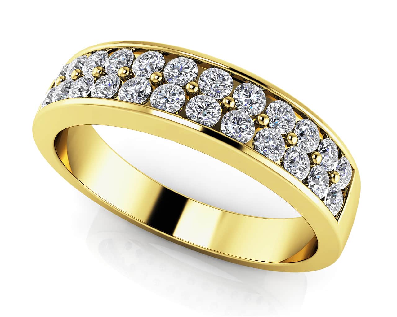 Double Row Diamond Band with 0.79 ct.(finished) 2mm - Image 2