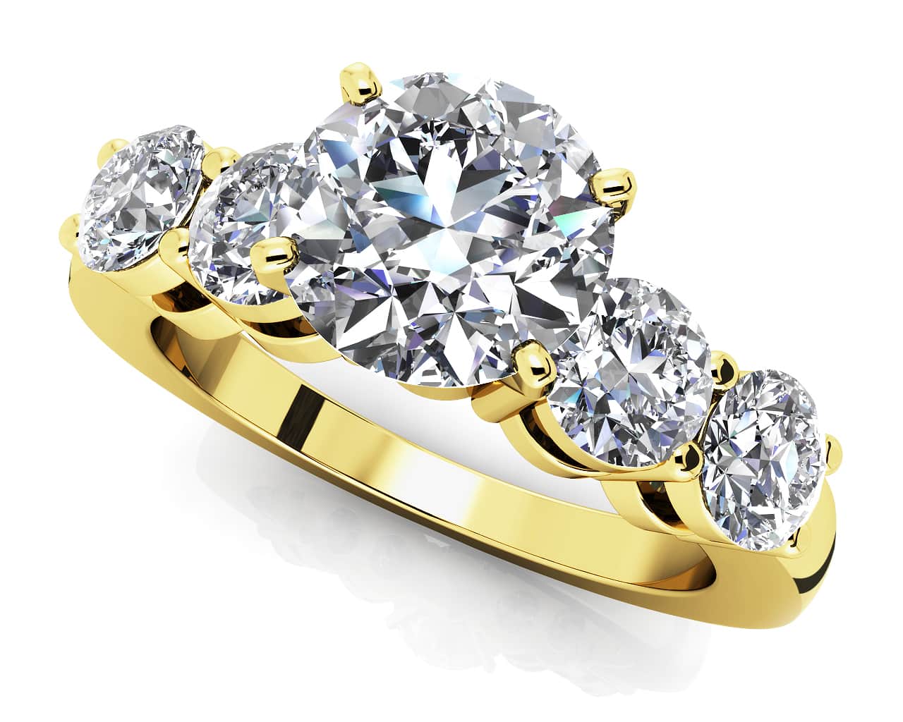 Double Side Stone Lab-Grown Diamond Engagement Ring with 1.59 ct. (0.75 ct. center diamond) - Image 2