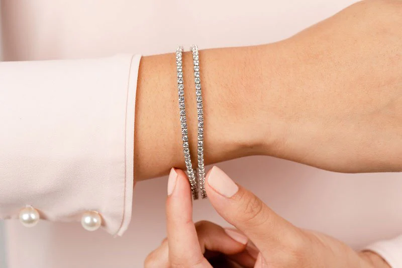 Double Strand Flexible Lab-Grown Diamond Bracelet with 4.62 ct.(finished) 1.9mm - Image 4