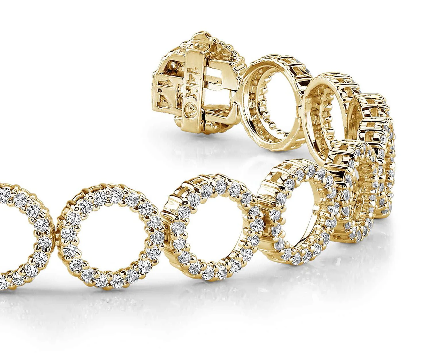 Dripping With Diamonds Circle Link Bracelet Lab-Grown Diamond with 3.98 ct.(finished) 1.4mm - Image 2