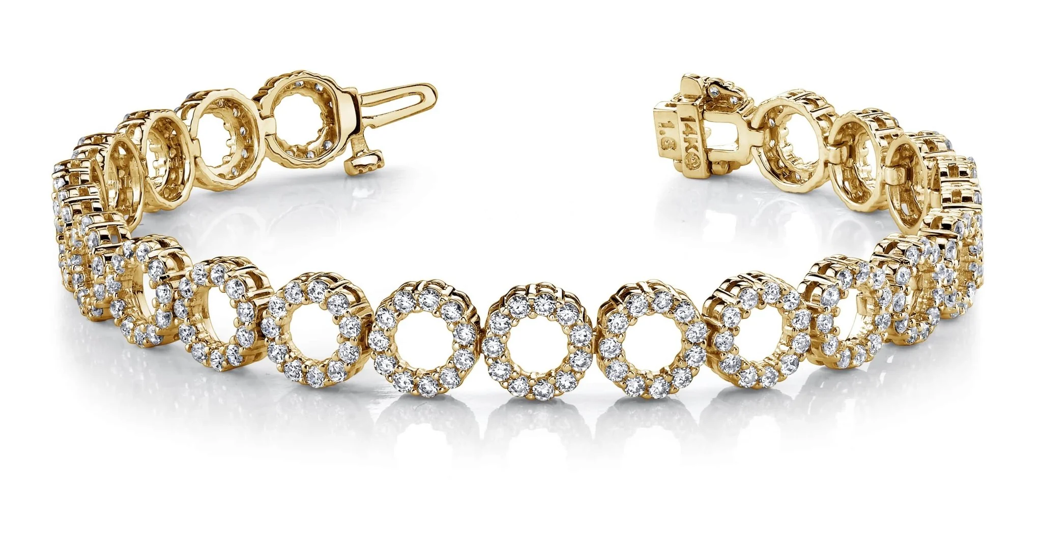 Dynamic Diamond Circle Link Diamond Bracelet with 5.06 ct.(finished) 1.6mm - Image 4