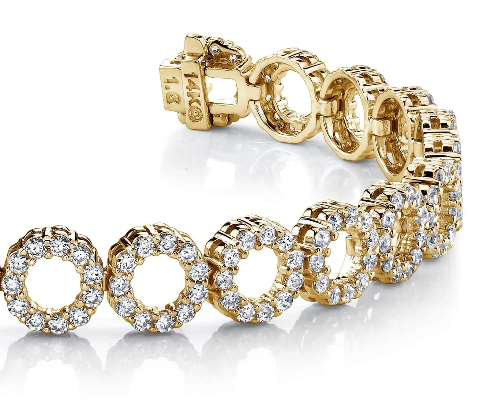 Dynamic Diamond Circle Link Bracelet Lab-Grown Diamond with 3.64 ct.(finished) 1.4mm - Image 2