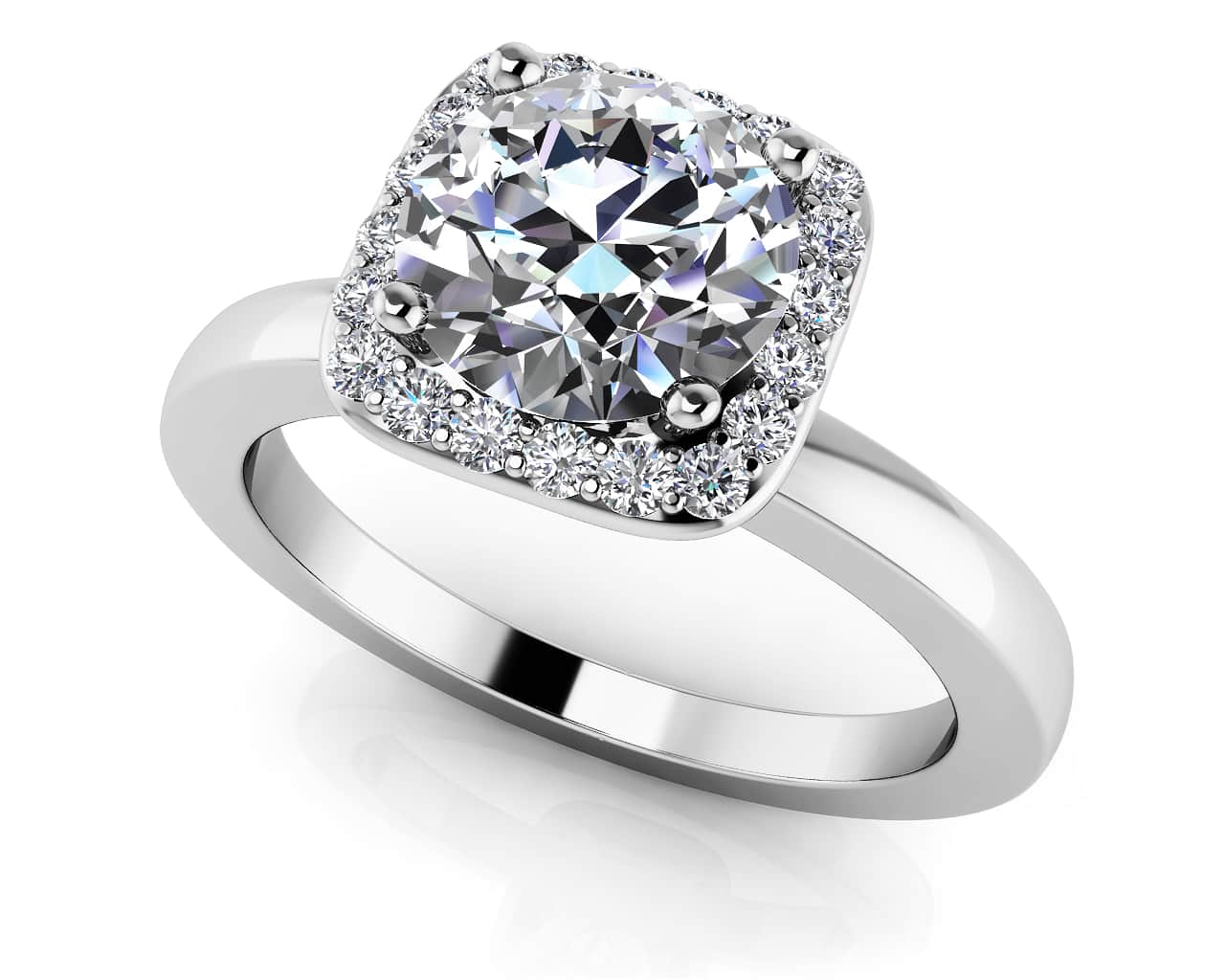 Elegant Dreams Diamond Engagement Ring with 1.40 ct. (1.25 ct. center diamond)