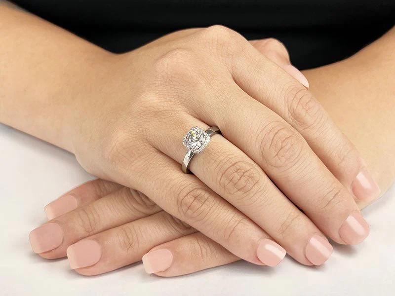 Elegant Dreams Lab-Grown Diamond Engagement Ring with 0.88 ct. (0.75 ct. center diamond) - Image 3