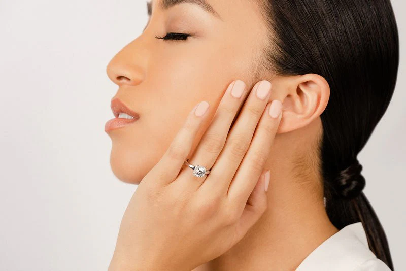 Elegant Dreams Lab-Grown Diamond Engagement Ring with 0.88 ct. (0.75 ct. center diamond) - Image 4