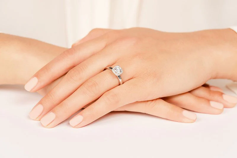 Elegant Dreams Lab-Grown Diamond Engagement Ring with 0.88 ct. (0.75 ct. center diamond) - Image 5