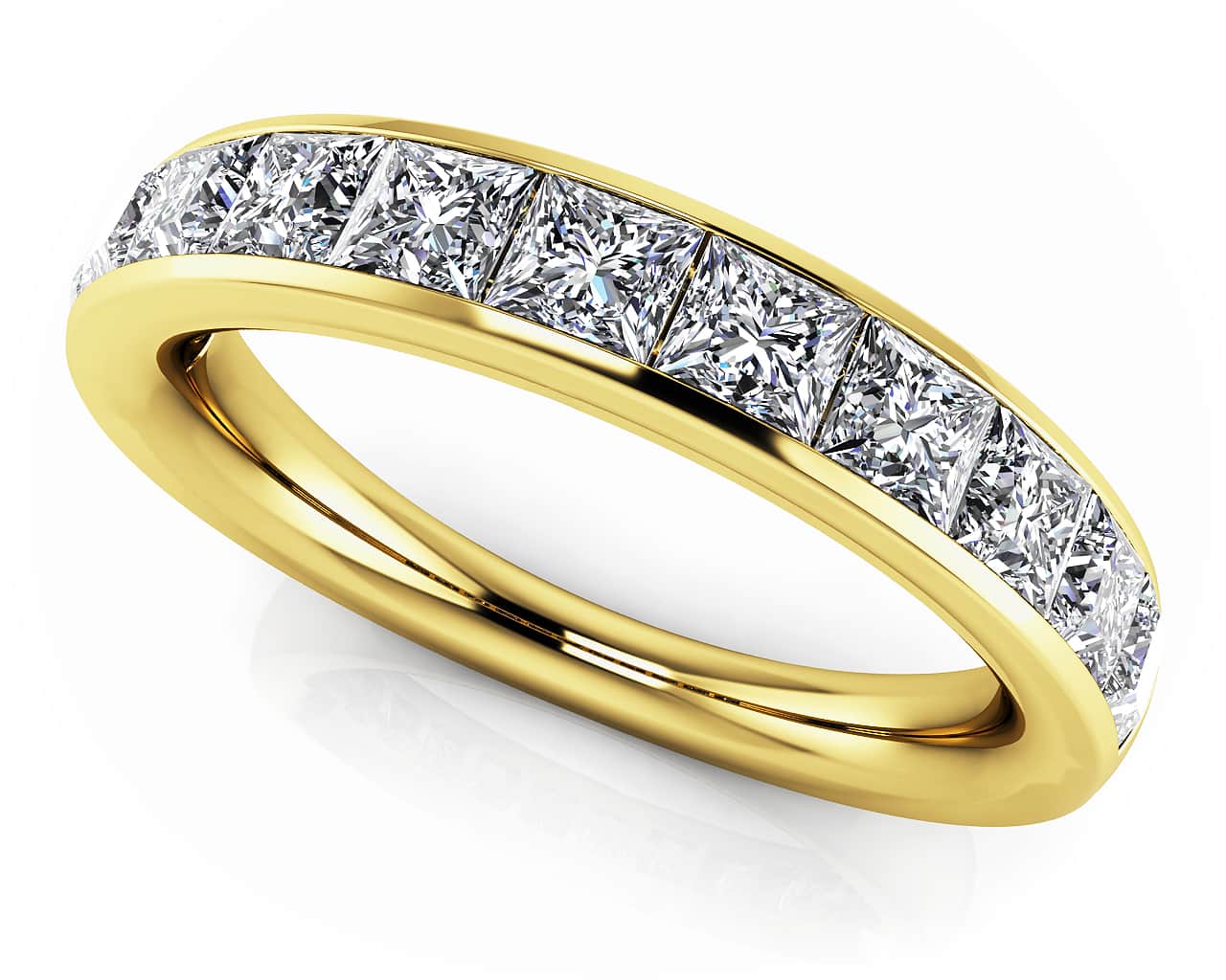 Elegant Princess Cut Anniversary Band Diamond with 2.42 ct.(finished) 3.25mm - Image 2