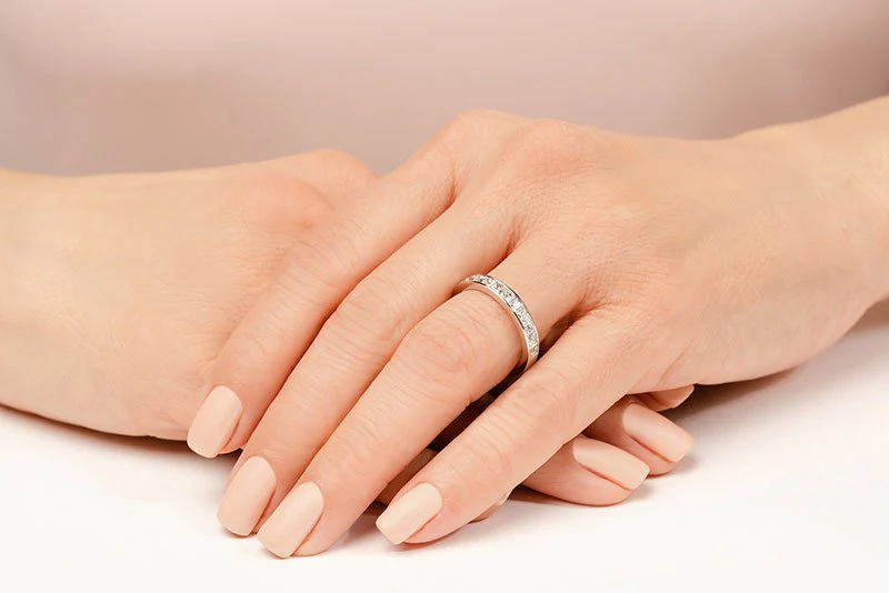 Elegant Princess Cut Anniversary Band Lab-Grown Diamond with 1.32 ct.(finished) 2.7mm - Image 5