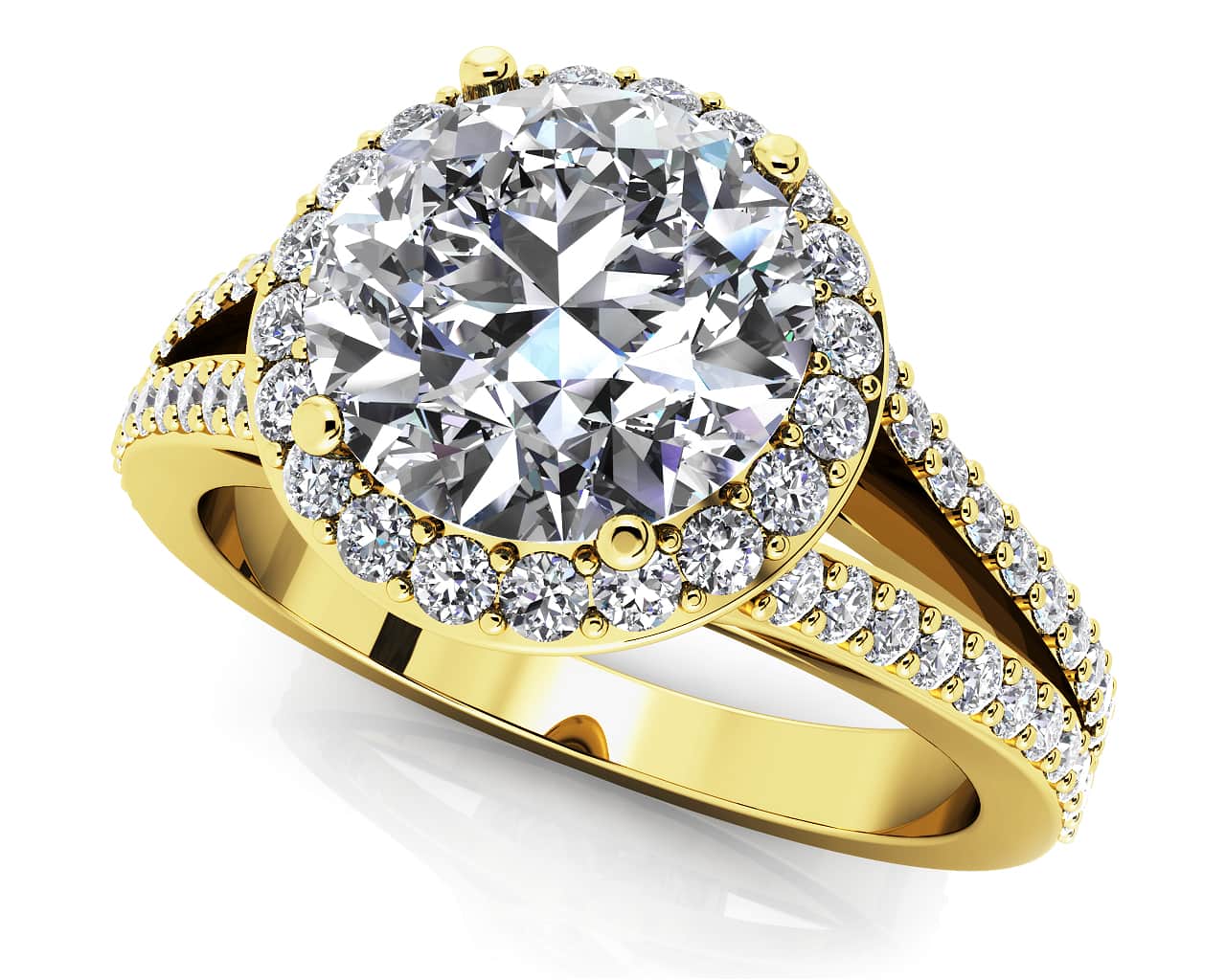 Elegant Split Shank Lab-Grown Diamond Engagement Ring with 1.98 ct. (1.50 ct. center diamond) - Image 2
