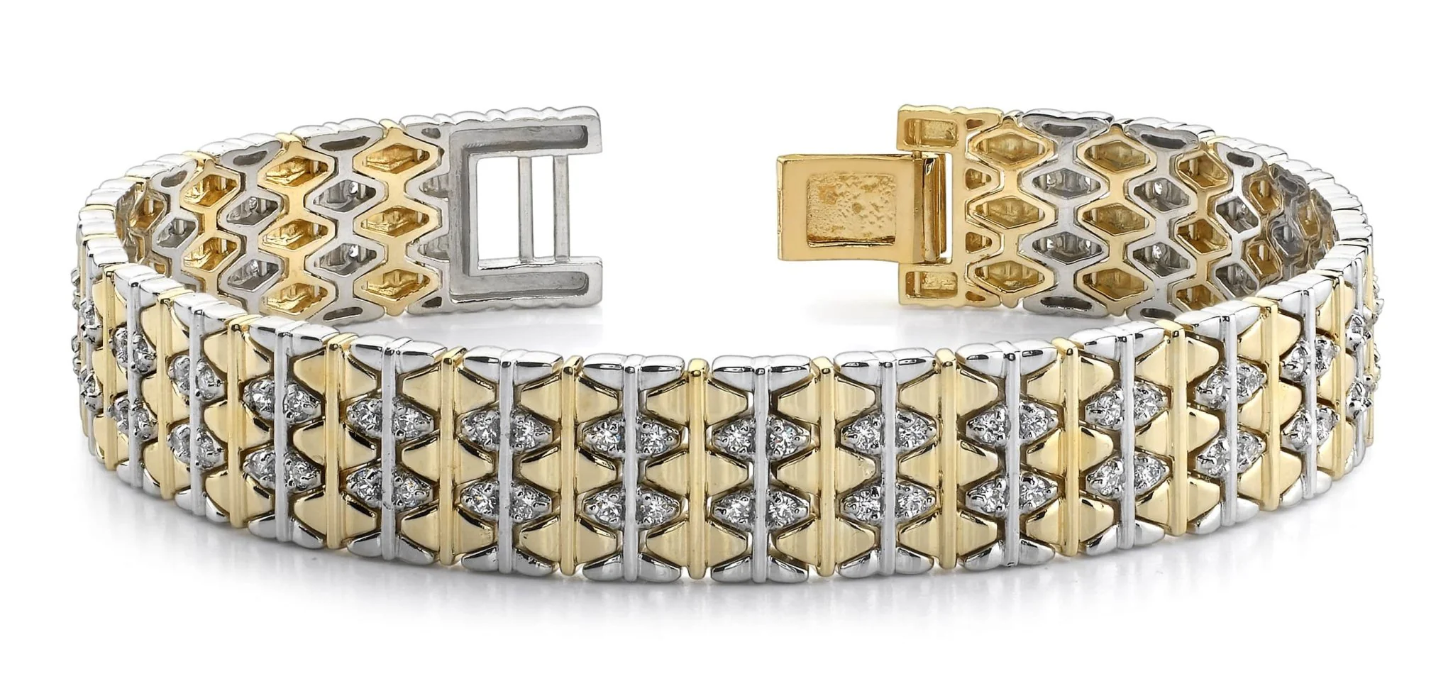 Elliptical Mens Lab-Grown Diamond Bracelet with 2.70 ct.(finished) 1.75mm - Image 2
