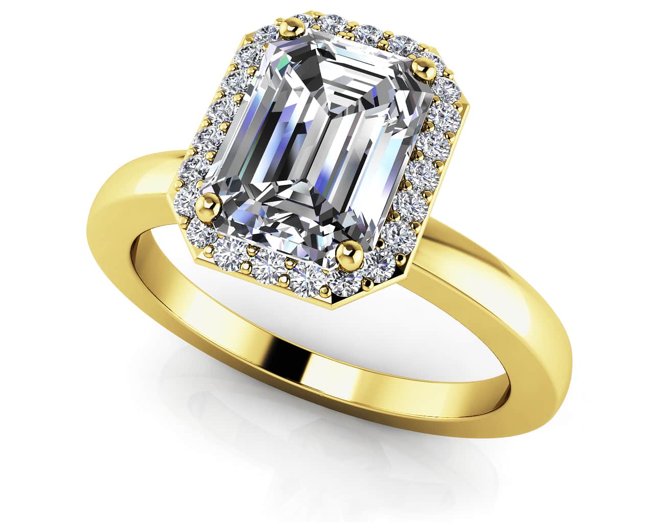 Emerald Cut Lab-Grown Diamond Engagement Ring with 1.64 ct. (1.50 ct. center diamond) - Image 2