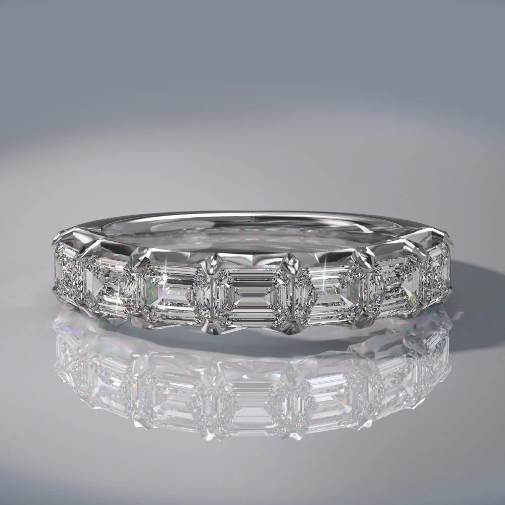 Emerald Cut Dreams Diamond Anniversary Diamond Ring with 2.80 ct.(finished) 4.9x3.6mm - Image 3