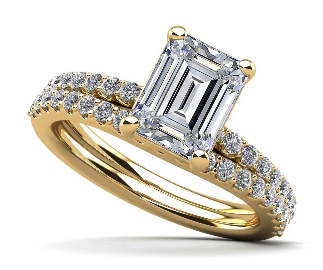 Emerald Dream Diamond Bridal Set Diamond with 1.57 ct. (1.00 ct. center diamond) - Image 2