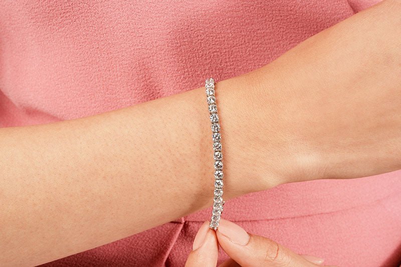 Enchanted Tulip Lab-Grown Diamond Tennis Bracelet with 7.52 ct.(finished) 3.5mm - Image 3