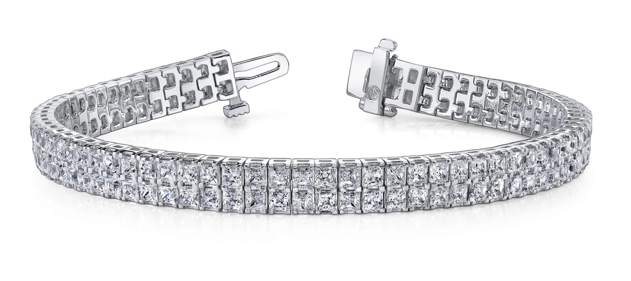 Endless Dreams Princess Cut Tennis Diamond Bracelet with 8.40 ct.(finished) 1.9mm - Image 5