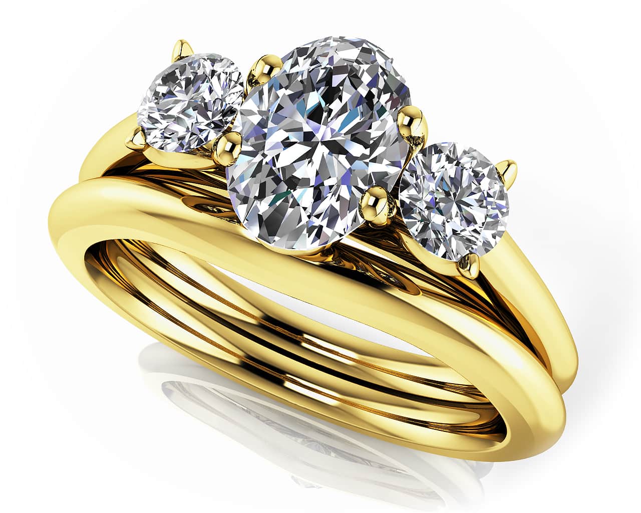 Enduring Love Lab-Grown Diamond Bridal Set with 0.81 ct. (0.60 ct. center diamond) - Image 2