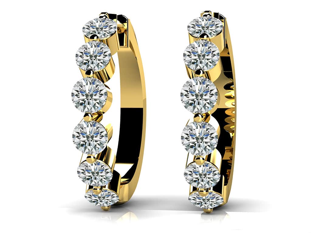 Essential Lab-Grown Diamond Hoop Earrings with 1.44 ct.(finished) 3.2mm - Image 2