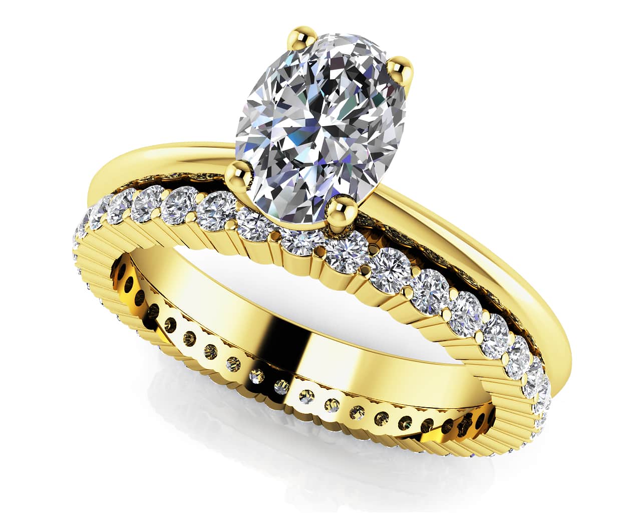 Eternal Light Oval Solitaire Lab-Grown Diamond Bridal Set with 1.52 ct. (1.00 ct. center diamond) - Image 2