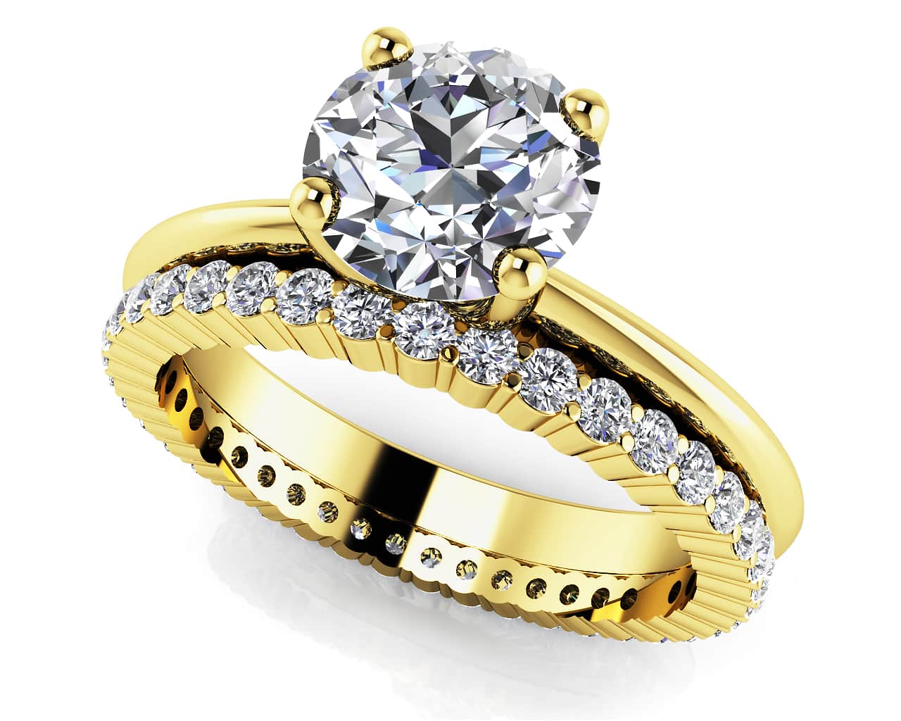 Eternal Light Round Solitaire Lab-Grown Diamond Bridal Set with 2.52 ct. (2.00 ct. center diamond) - Image 2
