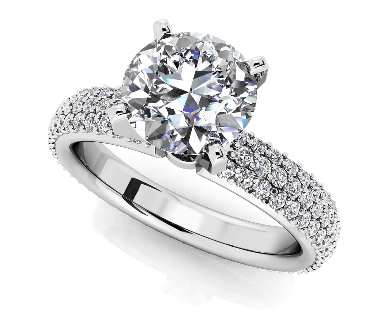 Eternally Yours Four Prong Diamond Engagement Ring with 2.04 ct. (1.00 ct. center diamond)