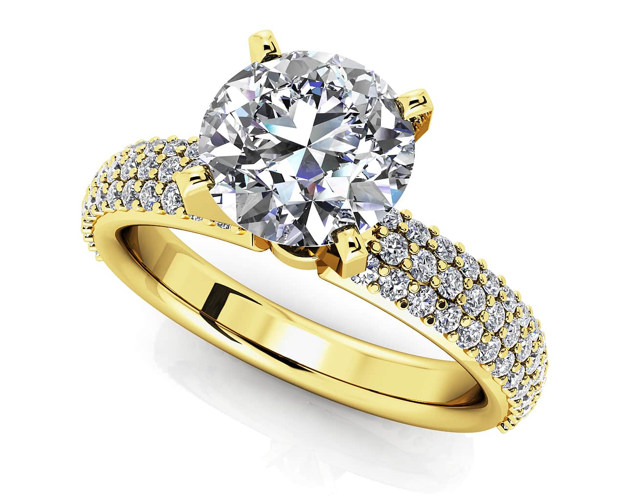 Ever After Four Prong Diamond Engagement Ring with 1.17 ct. (0.75 ct. center diamond) - Image 2