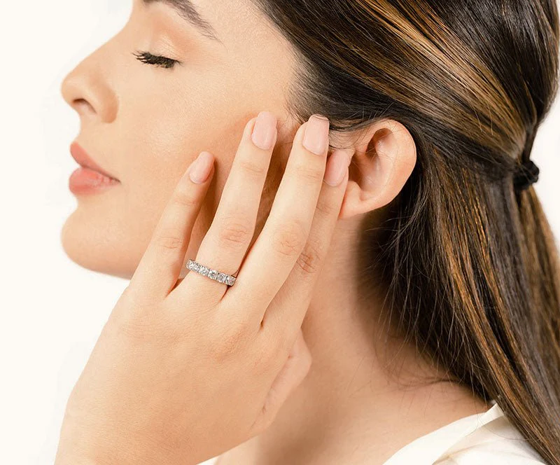 Everlasting Love Four Prong Diamond Eternity Lab-Grown Diamond Ring with 2.46 ct.(finished) 3.2mm - Image 3