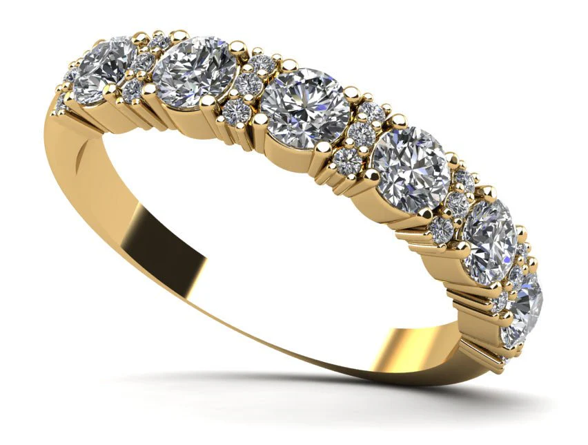 Exquisite Expression Lab-Grown Diamond Anniversary Ring with 0.95 ct.(finished) 1mm, 3.3mm - Image 2