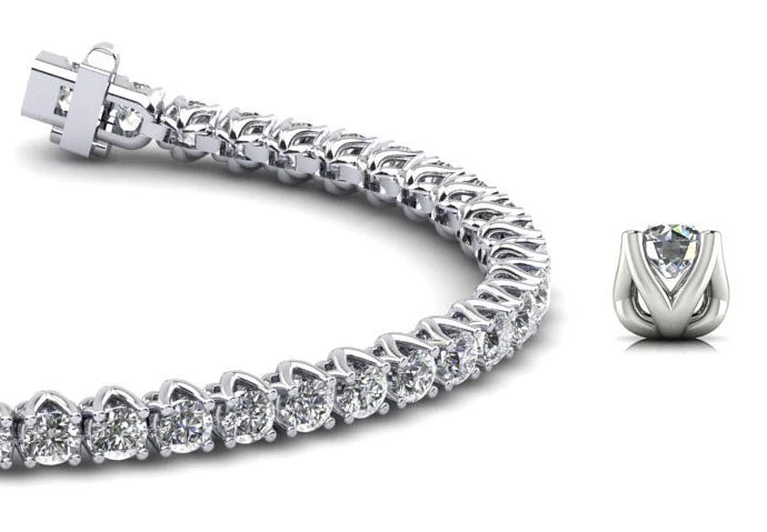 Fiery Flame Lab-Grown Diamond Tennis Bracelet with 4.08 ct.(finished) 2.7mm