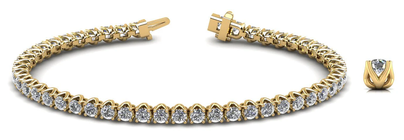 Fiery Flame Lab-Grown Diamond Tennis Bracelet with 4.08 ct.(finished) 2.7mm - Image 5