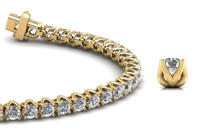 Fiery Flame Lab-Grown Diamond Tennis Bracelet with 9.00 ct.(finished) 4mm - Image 2