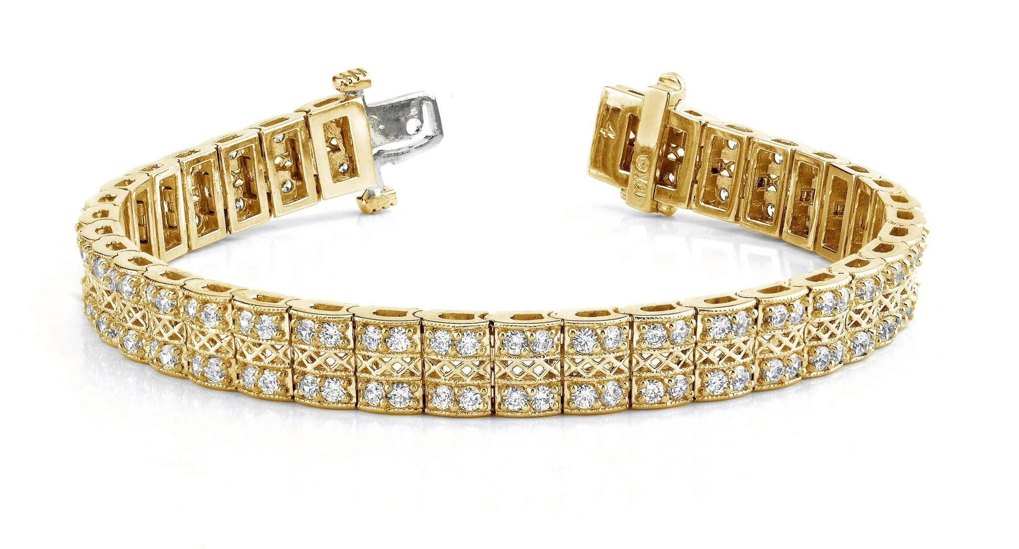 Filigree Diamond Bracelet with 3.04 ct.(finished) 1.7mm - Image 5