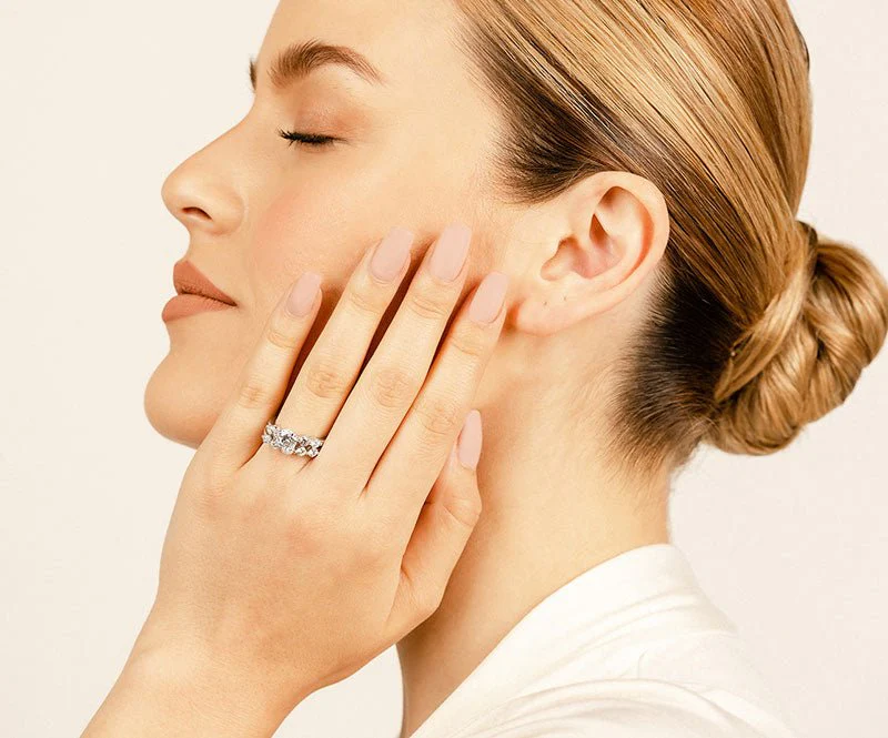 Five Across Lab-Grown Diamond Bridal Set with 1.74 ct. (0.75 ct. center diamond) - Image 4