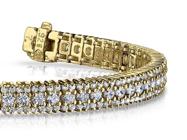 Flashy Prong Set Lab-Grown Diamond Bracelet with 6.82 ct.(finished) 1.3mm, 2.6mm - Image 2