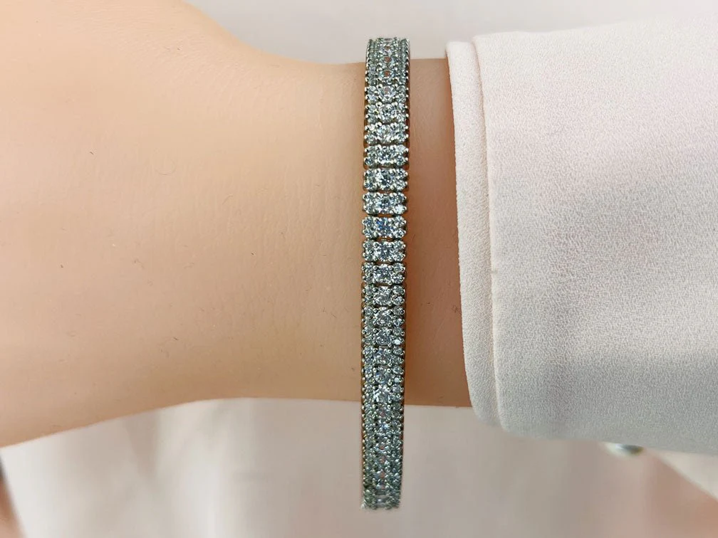 Flashy Prong Set Lab-Grown Diamond Bracelet with 8.91 ct.(finished) 1.5mm, 3mm - Image 3