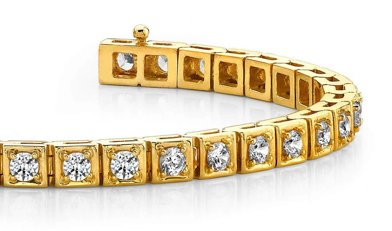 Floating Diamond Box Lab-Grown Diamond Tennis Bracelet with 3.70 ct.(finished) 3.0mm - Image 2