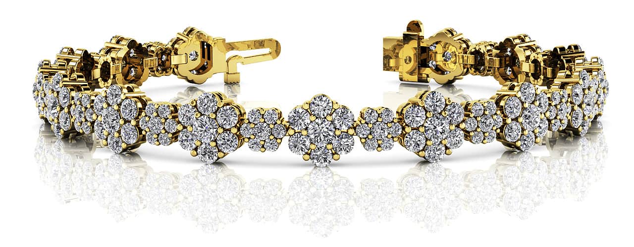 Flower Cluster Lab-Grown Diamond Bracelet with 8.46 ct.(finished) - Image 5