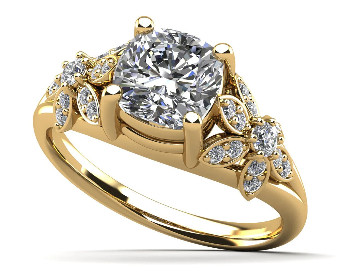 Flower Lab-Grown Diamond Engagement Ring with 1.75 ct. (1.50 ct. center diamond) - Image 2