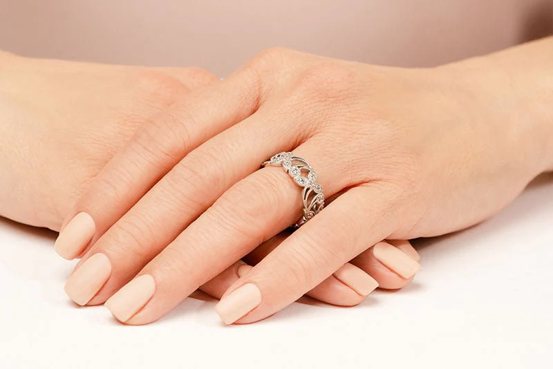Flower Leaf Design Diamond Eternity Band Diamond with 0.79 ct.(finished) 1.5mm, 1.8mm, 2.2mm - Image 3