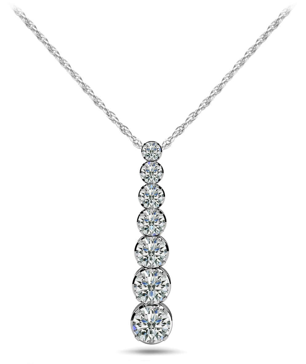 Four Prong Graduated Diamond Drop Lab-Grown Diamond Pendant with 0.51 ct.(finished)