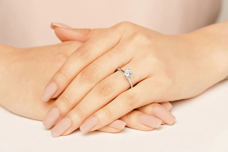 Four Prong Timeless Round Solitaire Ring Lab-Grown Diamond  with 1.50 ct.(finished) 7.4mm - Image 4