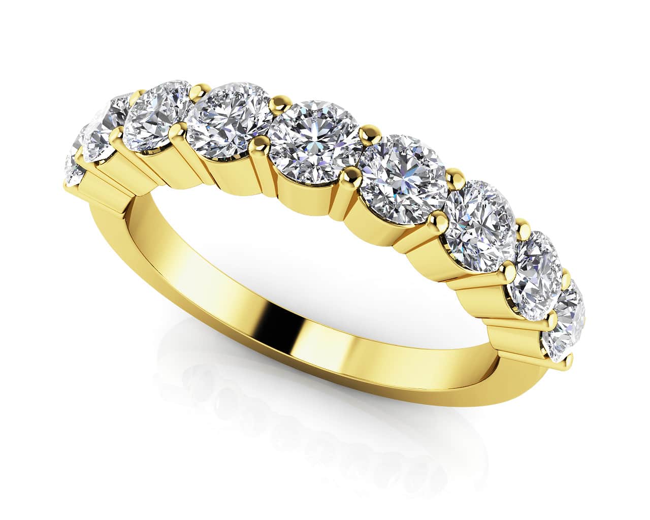 Gleaming Brilliance Lab-Grown Diamond Anniversary Ring with 1.04 ct.(finished) 3.1mm - Image 2