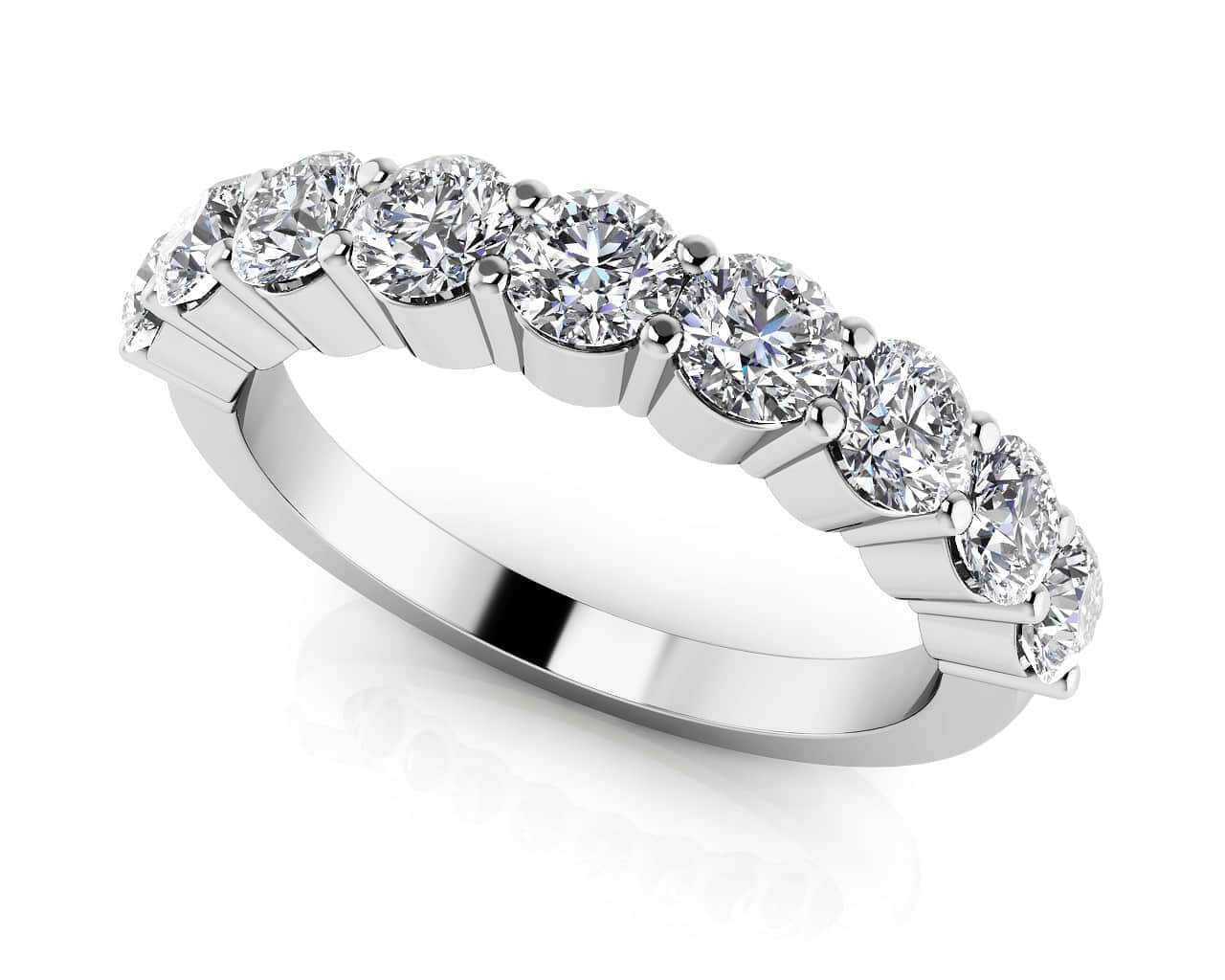 Gleaming Brilliance Lab-Grown Diamond Anniversary Ring with 1.12 ct.(finished) 3.5mm