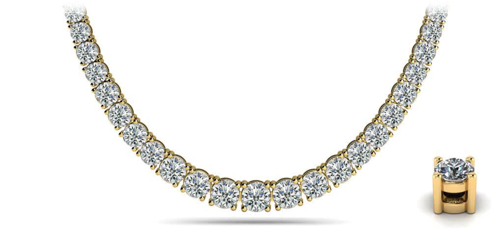 Graduated Diamond Necklace With Shiny Diamond Links  with 2.99 ct.(finished) - Image 2