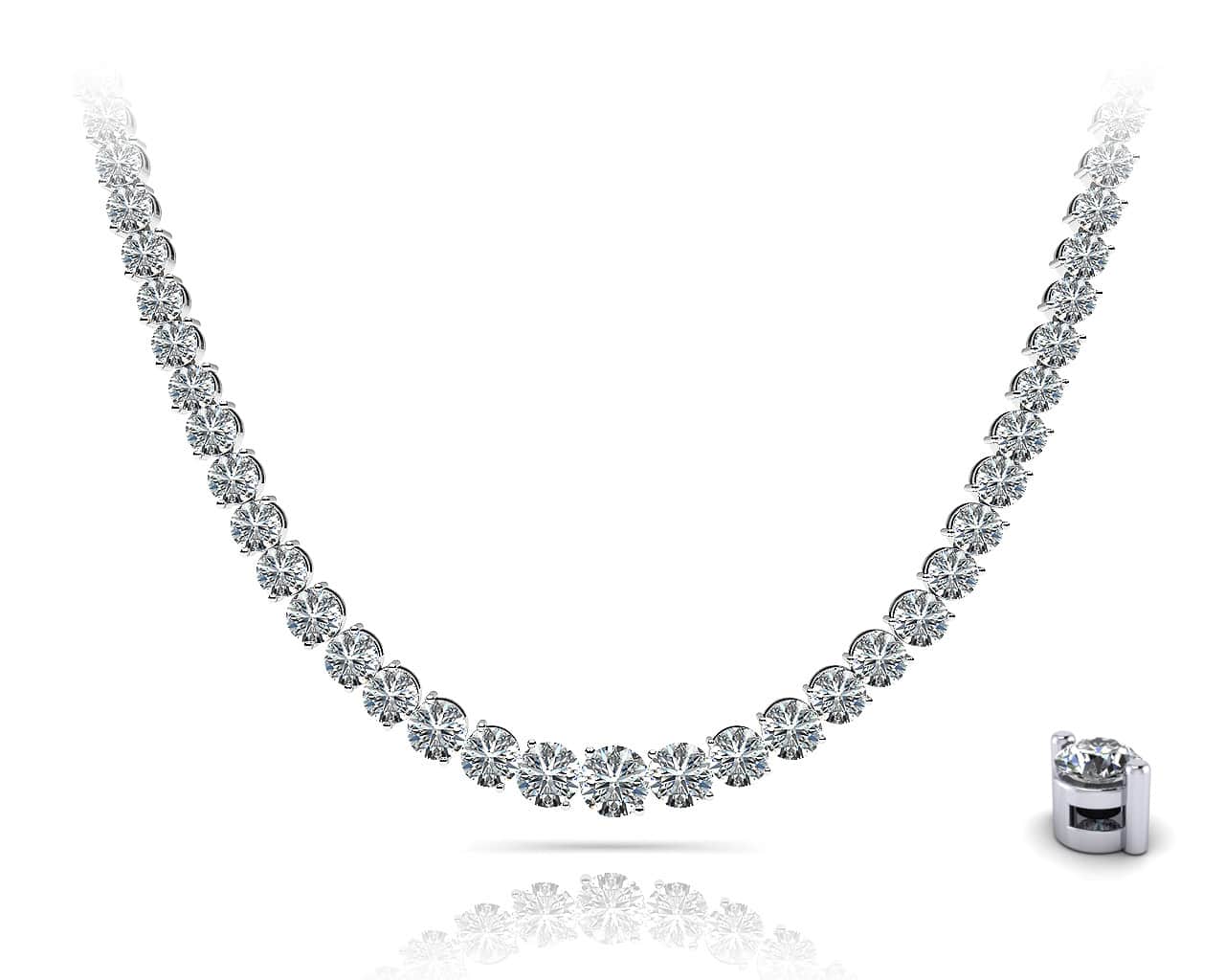 Graduated Diamond Strand Diamond  with 12.77 ct.(finished) - Image 3