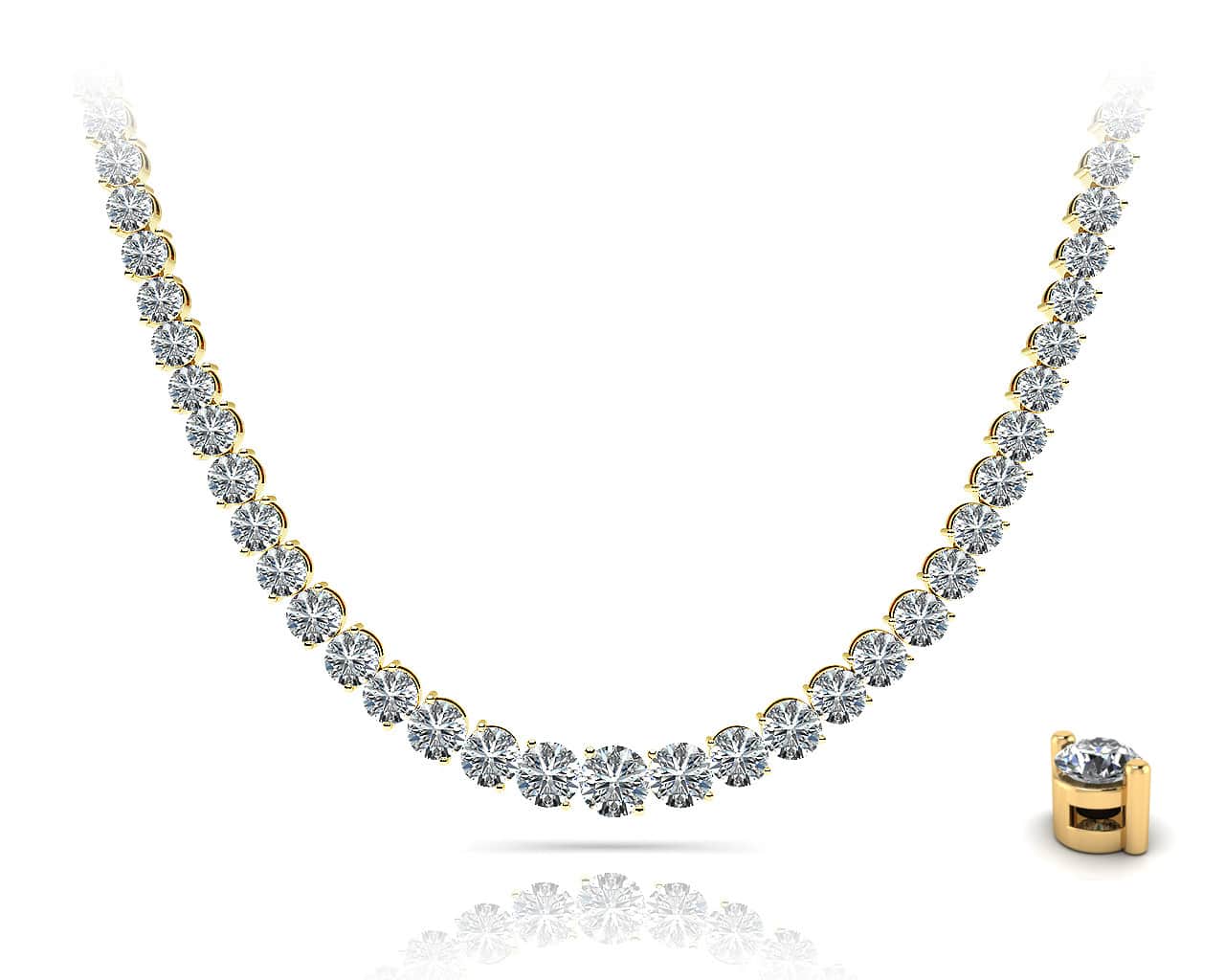 Graduated Diamond Strand Diamond  with 9.98 ct.(finished) - Image 4